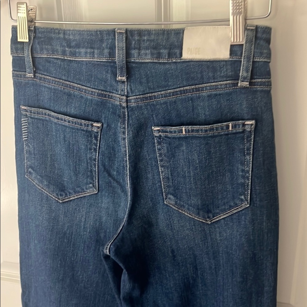 PAIGE Nellie Culotte Indigo Blue Ankle Cropped wide leg Jeans Classic Style - Picture 9 of 14